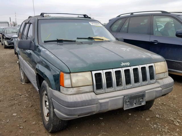 1J4GZ58S8VC609683 - 1997 JEEP GRAND CHER GREEN photo 1