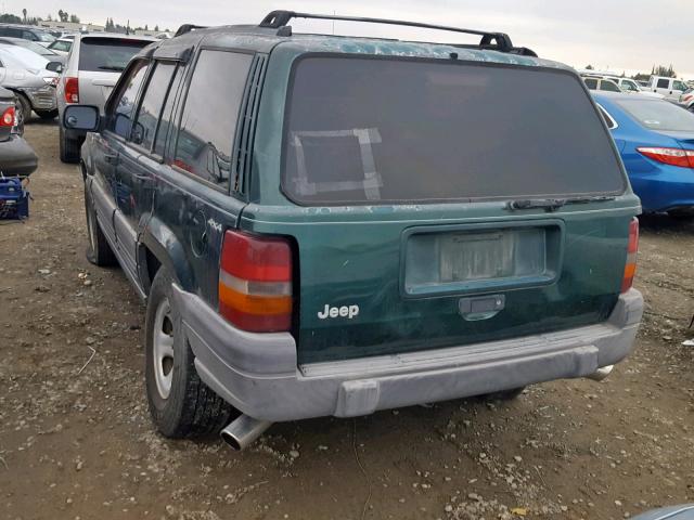 1J4GZ58S8VC609683 - 1997 JEEP GRAND CHER GREEN photo 3