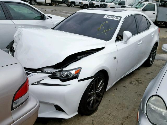 JTHBF1D24F5074735 - 2015 LEXUS IS 250 WHITE photo 2