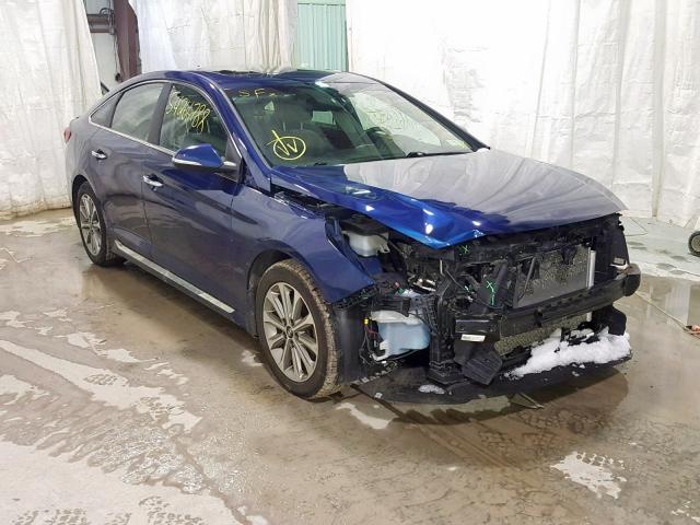 5NPE34AF5HH457912 - 2017 HYUNDAI SONATA SPO BLUE photo 1