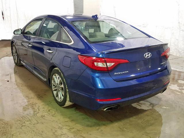 5NPE34AF5HH457912 - 2017 HYUNDAI SONATA SPO BLUE photo 3