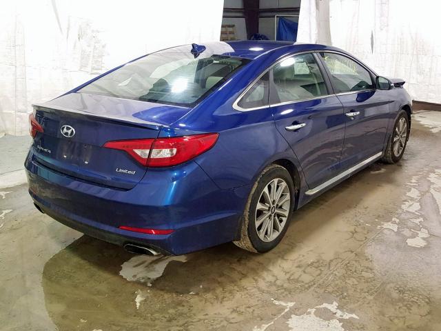 5NPE34AF5HH457912 - 2017 HYUNDAI SONATA SPO BLUE photo 4