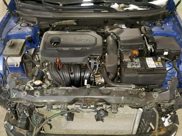 5NPE34AF5HH457912 - 2017 HYUNDAI SONATA SPO BLUE photo 7