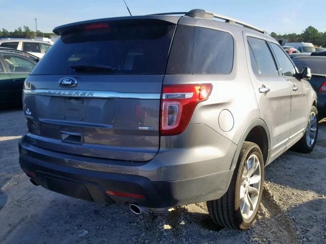 1FM5K8F87EGB89526 - 2014 FORD EXPLORER L GRAY photo 4