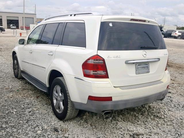 4JGBF71E98A355051 - 2008 MERCEDES-BENZ GL 450 4MA WHITE photo 3