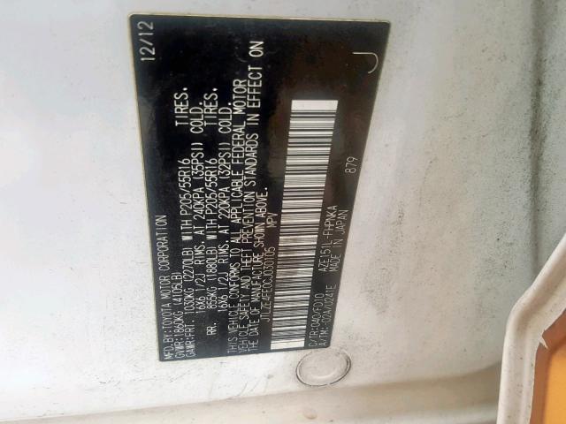 JTLZE4FE0CJ030105 - 2012 TOYOTA SCION XB Ақ фото 10