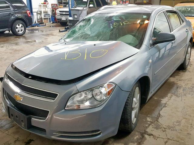 1G1ZG57B684277093 - 2008 CHEVROLET MALIBU LS BLUE photo 2