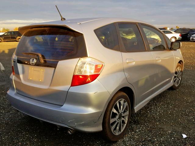 JHMGE8H56CS005130 - 2012 HONDA FIT SPORT SILVER photo 4