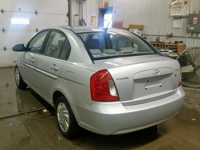 KMHCN46C09U295965 - 2009 HYUNDAI ACCENT GLS SILVER photo 3