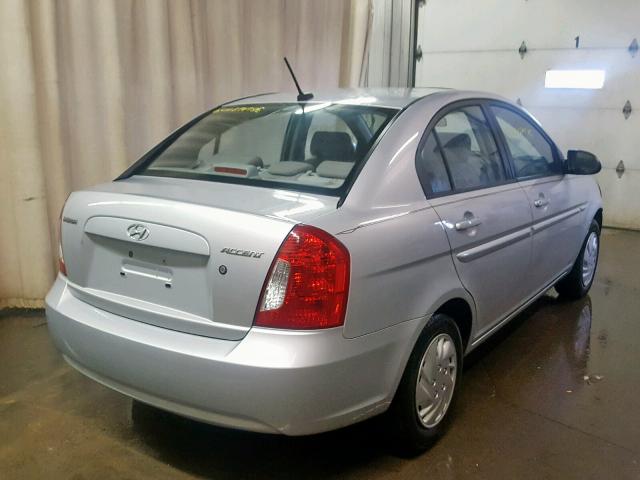 KMHCN46C09U295965 - 2009 HYUNDAI ACCENT GLS SILVER photo 4