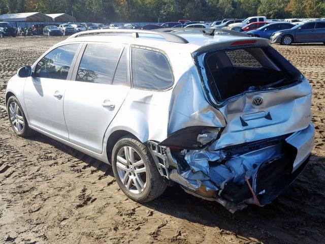 3VWPL7AJ9DM668367 - 2013 VOLKSWAGEN JETTA TDI SILVER photo 3