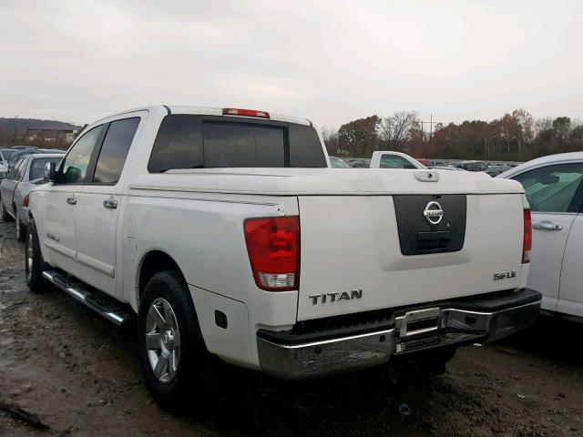 1N6BA07A97N215682 - 2007 NISSAN TITAN XE WHITE photo 3