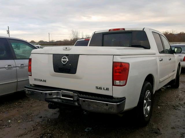 1N6BA07A97N215682 - 2007 NISSAN TITAN XE WHITE photo 4