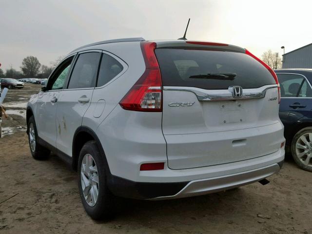 5J6RM4H71FL098686 - 2015 HONDA CR-V EXL WHITE photo 3