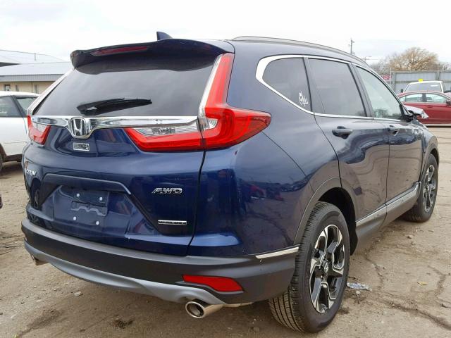 7FARW2H98JE082488 - 2018 HONDA CR-V TOURI BLUE photo 4