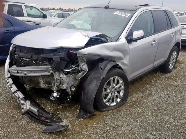 2FMDK3JC8DBA40767 - 2013 FORD EDGE SEL SILVER photo 2