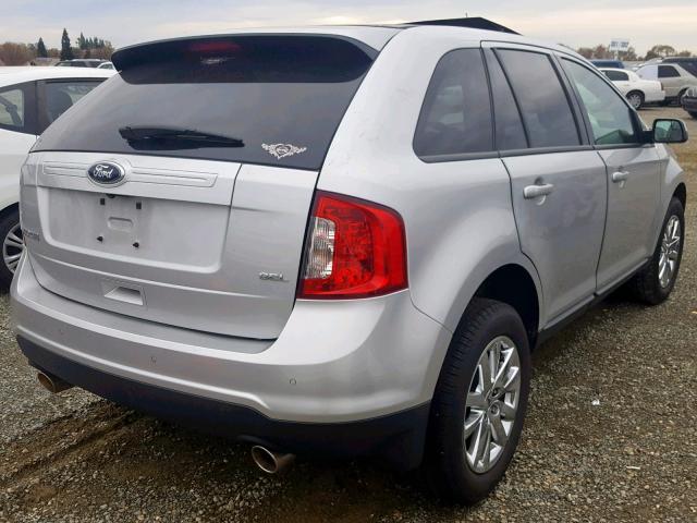 2FMDK3JC8DBA40767 - 2013 FORD EDGE SEL SILVER photo 4