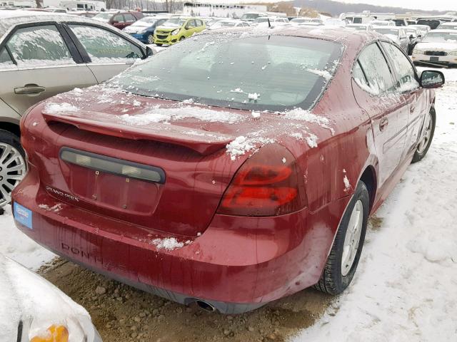 2G2WP552961197328 - 2006 PONTIAC GRAND PRIX ბურგუნდია ფოტო 4