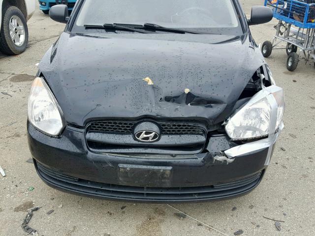 KMHCM3AC8AU163464 - 2010 HYUNDAI ACCENT BLU BLACK photo 9