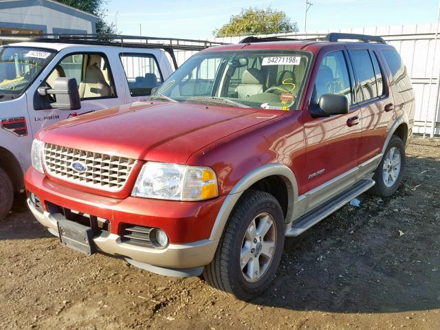 1FMZU74E65UA54862 - 2005 FORD EXPLORER E RED photo 2