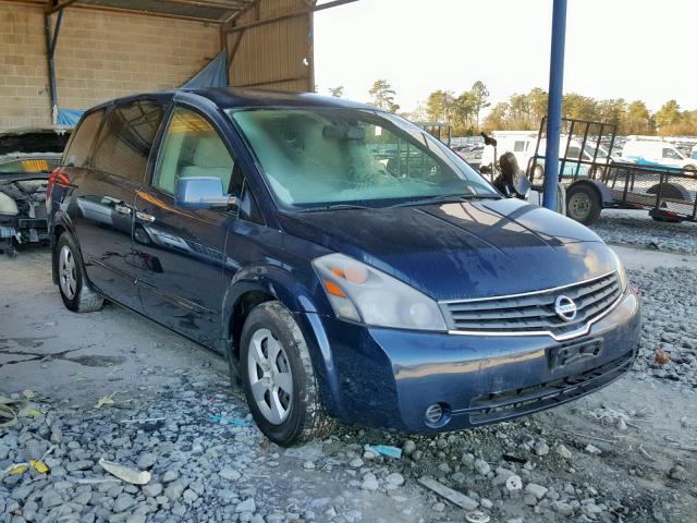 5N1BV28U77N129004 - 2007 NISSAN QUEST S BLUE photo 1