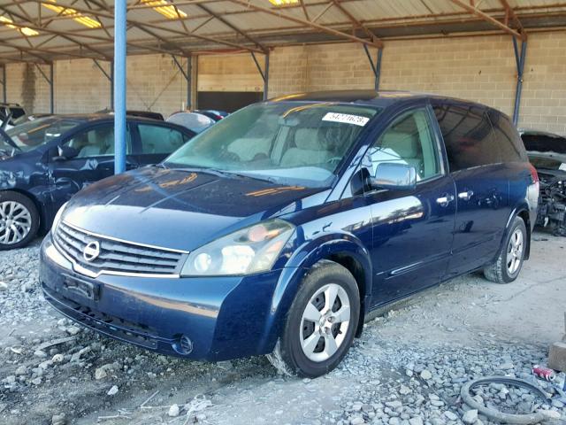 5N1BV28U77N129004 - 2007 NISSAN QUEST S BLUE photo 2