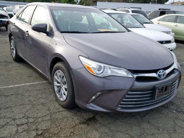 4T1BD1FK6FU175829 - 2015 TOYOTA CAMRY HYBR GRAY photo 1