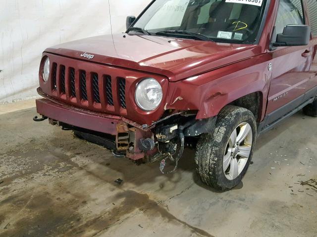 1C4NJRFB1ED510633 - 2014 JEEP PATRIOT LA BURGUNDY photo 9