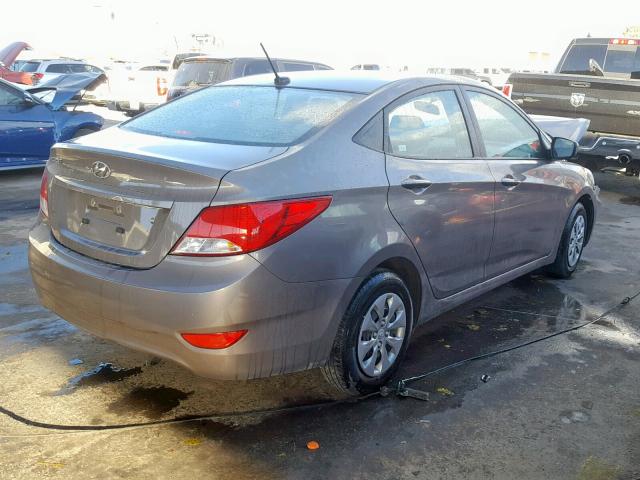 KMHCT4AEXHU391566 - 2017 HYUNDAI ACCENT SE GRAY photo 4