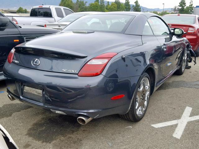 JTHFN48Y169003408 - 2006 LEXUS SC 430 BLUE photo 4