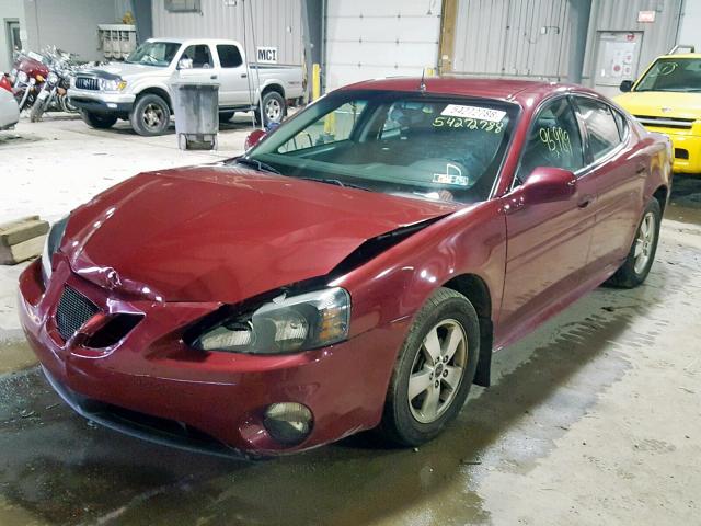 2G2WP522X51168620 - 2005 PONTIAC GRAND PRIX MAROON photo 2