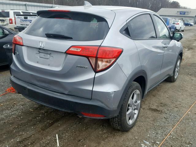 3CZRU6H55HM715082 - 2017 HONDA HR-V EX SILVER photo 4