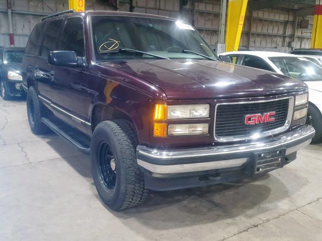 1GKEK13R0TJ729912 - 1996 GMC YUKON MAROON photo 1