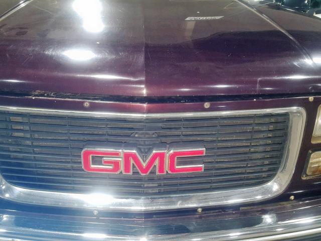 1GKEK13R0TJ729912 - 1996 GMC YUKON MAROON photo 7