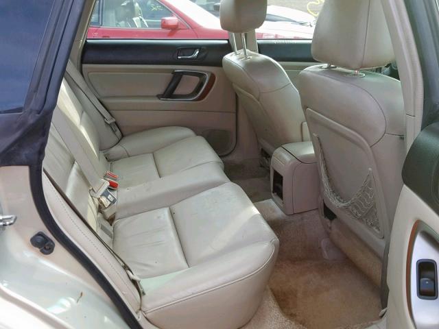 4S4BP62C257336094 - 2005 SUBARU LEGACY OUT CREAM photo 6