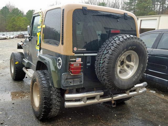 1J4FY49S8WP801834 - 1998 JEEP WRANGLER / GREEN photo 3