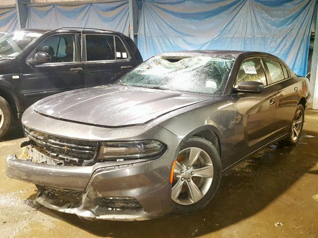 2C3CDXHG0HH601769 - 2017 DODGE CHARGER SX GRAY photo 2