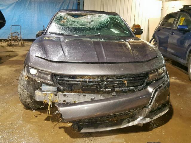 2C3CDXHG0HH601769 - 2017 DODGE CHARGER SX GRAY photo 9