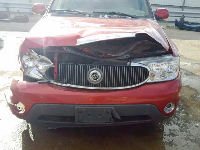 5GADT13S842399831 - 2004 BUICK RAINIER CX MAROON photo 9