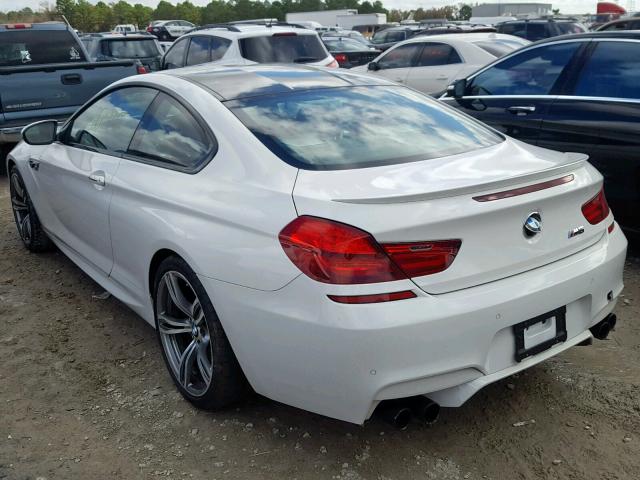 WBSLX9C57ED160518 - 2014 BMW M6 WHITE photo 3