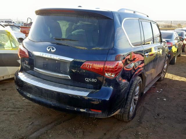 JN8AZ2NF7H9645677 - 2017 INFINITI QX80 BASE BLUE photo 4