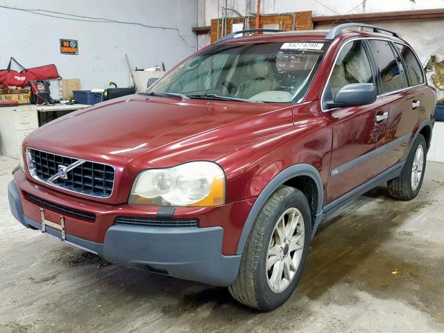 YV1CM91HX41059206 - 2004 VOLVO XC90 T6 RED photo 2