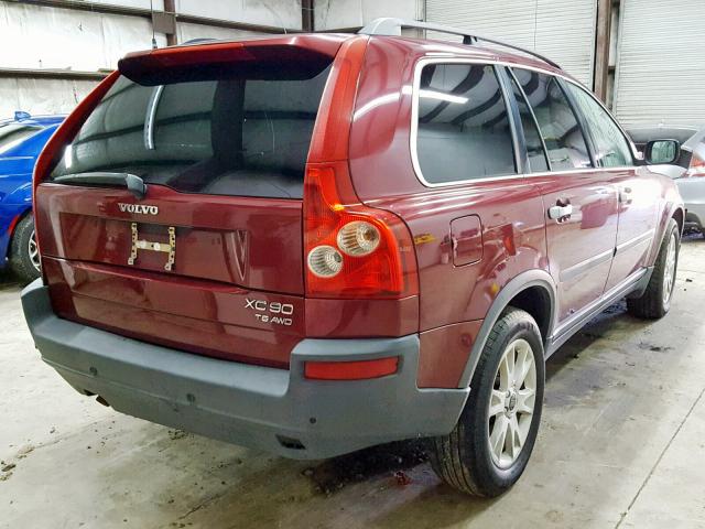 YV1CM91HX41059206 - 2004 VOLVO XC90 T6 RED photo 4