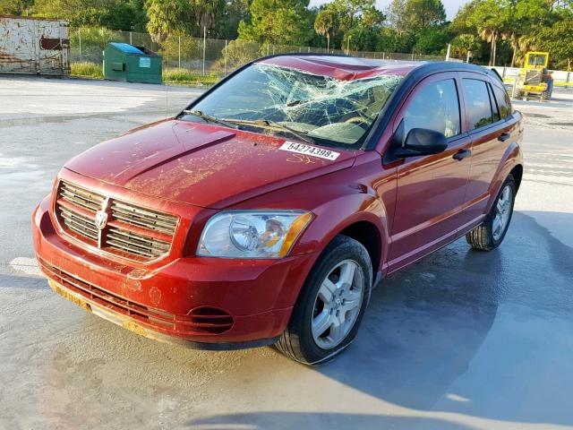 1B3HB28B58D708376 - 2008 DODGE CALIBER RED photo 2