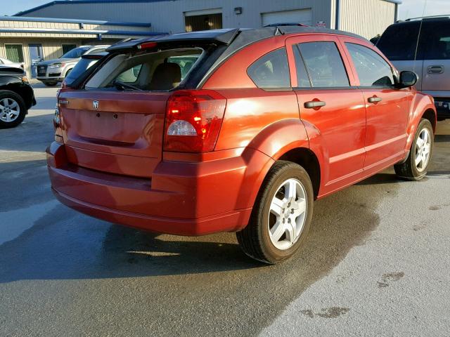 1B3HB28B58D708376 - 2008 DODGE CALIBER RED photo 4