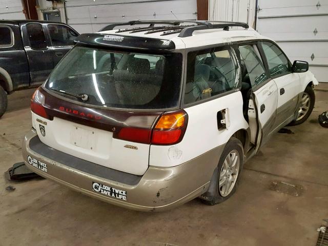 4S3BH6655Y6641824 - 2000 SUBARU LEGACY OUT WHITE photo 4