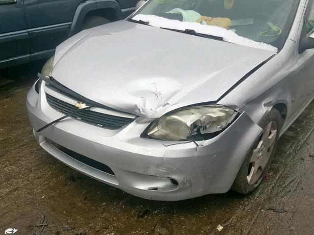 1G1AT58H597174288 - 2009 CHEVROLET COBALT LT SILVER photo 9