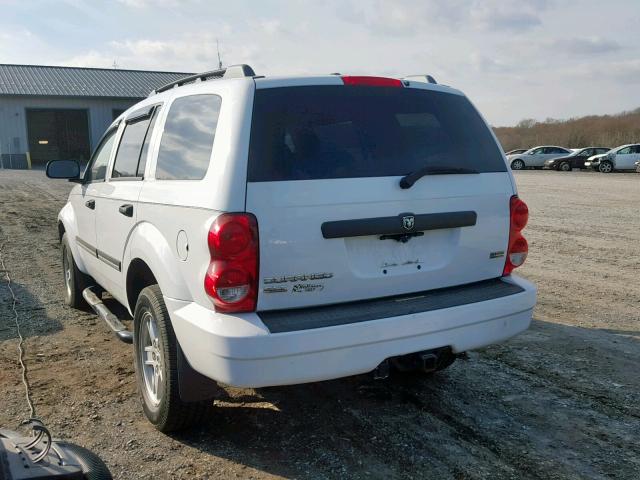 1D8HB48N38F123631 - 2008 DODGE DURANGO SL WHITE photo 3