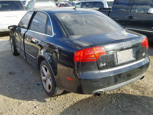 WAUDH78E27A096167 - 2007 AUDI A4 3.2 QUA BLACK photo 3