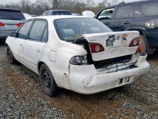 2T1BR12E11C476343 - 2001 TOYOTA COROLLA CE WHITE photo 3